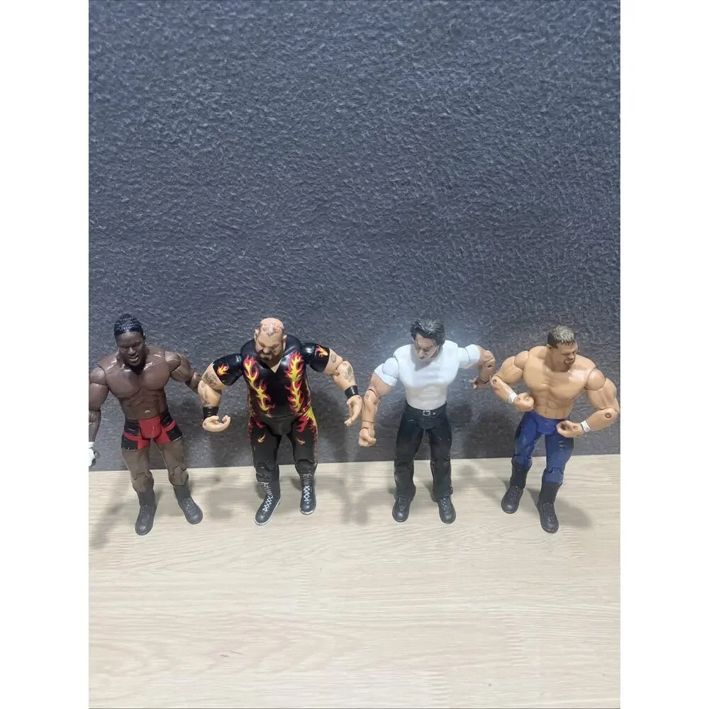 WWE Lot of 16 2003 Jakks Pacific Action Figure Brian Knobbs Mat Harvey Bam Bam